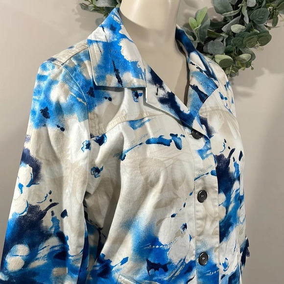 Chico’s Floral Print Stretch Jacket S (0) - Picture 8 of 15